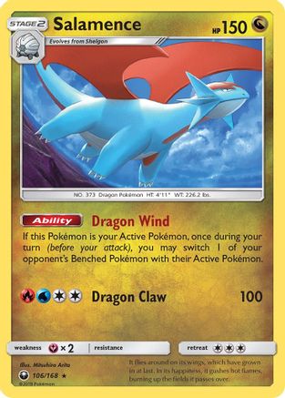 Salamence 106/168 - Holofoil SM Celestial Storm - Holo Rare