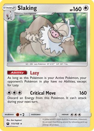 Slaking 115 - Reverse Holofoil SM Celestial Storm - Holo Rare