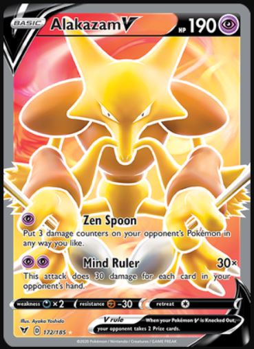 Alakazam V - 172/185 - Full Art Ultra Rare