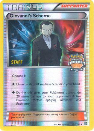 Giovanni's Scheme 138/162 - Reverse Holofoil League & Championship Cards - Promo