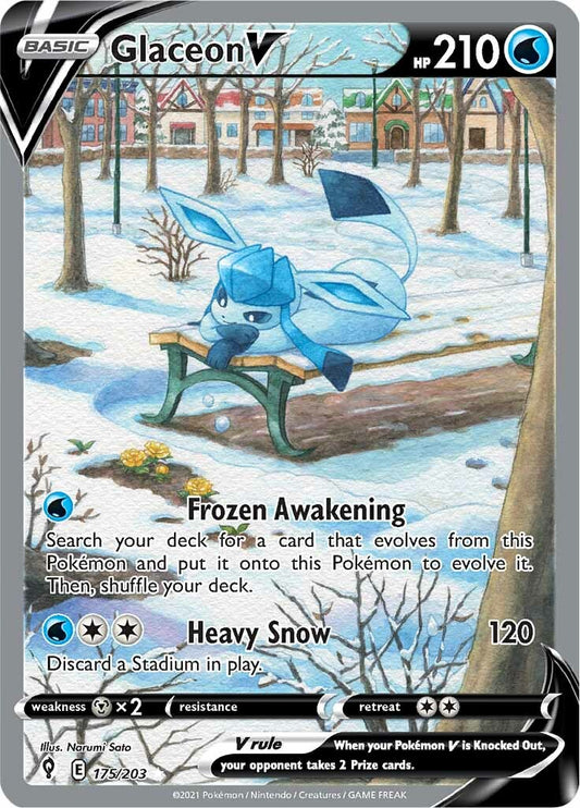 Glaceon V - 175/203 - Alternate Art Ultra Rare