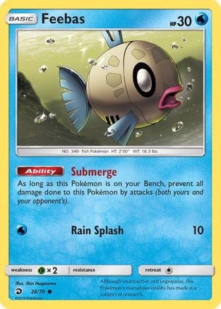 Feebas 028/70 - Reverse Holofoil Dragon Majesty - Common