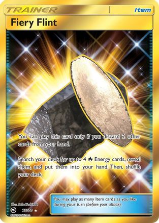 Fiery Flint (Secret) 076 - Holofoil Dragon Majesty - Secret Rare