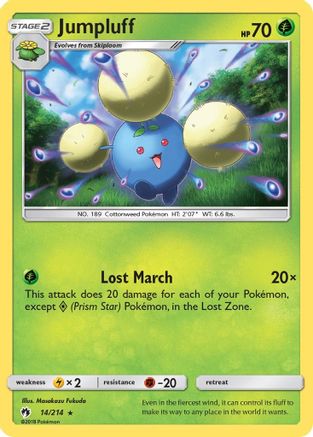 Jumpluff 014/214 - Holofoil SM Lost Thunder - Holo Rare