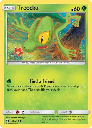 Treecko 020/214 - Reverse Holofoil SM Lost Thunder - Common