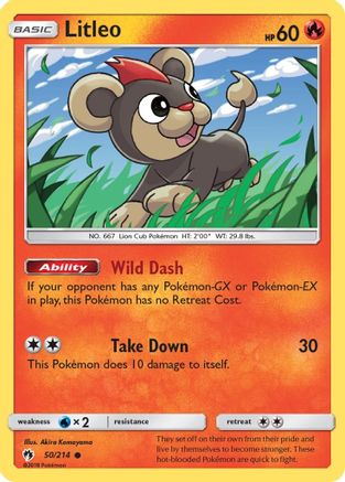 Litleo 050/214 - Reverse Holofoil SM Lost Thunder - Common