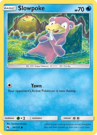 Slowpoke 054/214 - Reverse Holofoil SM Lost Thunder - Common