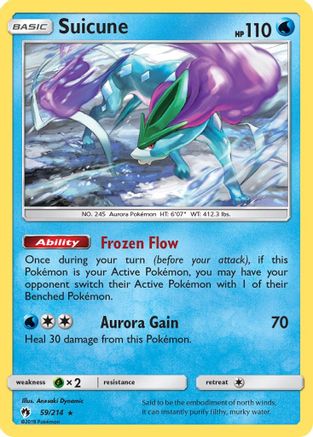 Suicune 059/214 - Holofoil SM Lost Thunder - Holo Rare