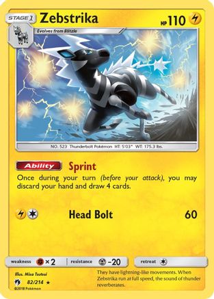 Zebstrika 082/214 SM Lost Thunder - Rare