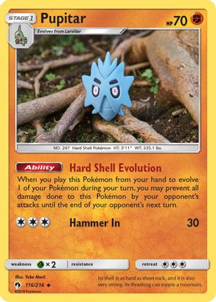 Pupitar 116/214 SM Lost Thunder - Uncommon