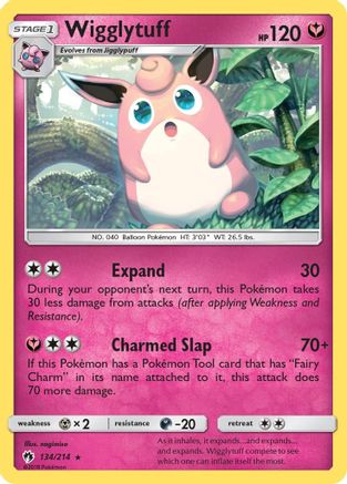 Wigglytuff 134/214 - Reverse Holofoil SM Lost Thunder - Rare