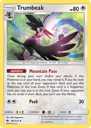 Trumbeak 165/214 - Reverse Holofoil SM Lost Thunder - Uncommon