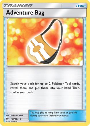 Adventure Bag 167/214 - Reverse Holofoil SM Lost Thunder - Uncommon
