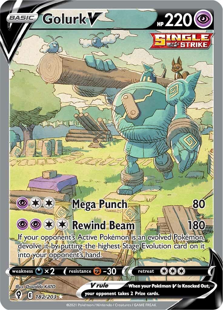 Golurk V - 182/203 - Alternate Art Ultra Rare