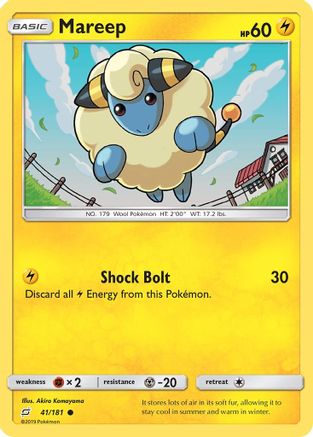 Mareep 041/181 - Reverse Holofoil SM Team Up - Common