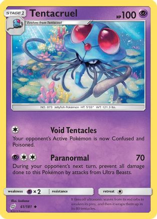 Tentacruel 061 - Reverse Holofoil SM Team Up - Uncommon