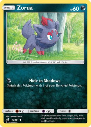 Zorua 090/181 - Reverse Holofoil SM Team Up - Common