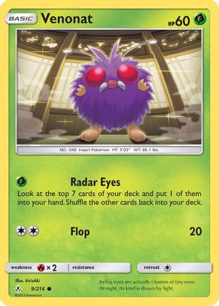 Venonat (9) 009/214 SM Unbroken Bonds - Common