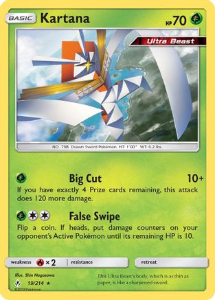 Kartana 019/214 - Holofoil SM Unbroken Bonds - Holo Rare