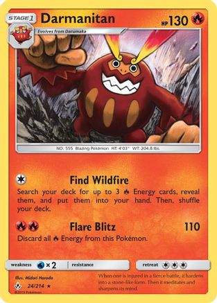 Darmanitan 024/214 SM Unbroken Bonds - Rare