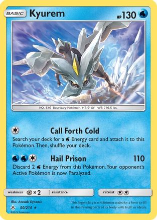 Kyurem 050/214 - Holofoil SM Unbroken Bonds - Holo Rare