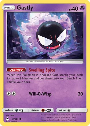 Gastly (67) 067/214 SM Unbroken Bonds - Common