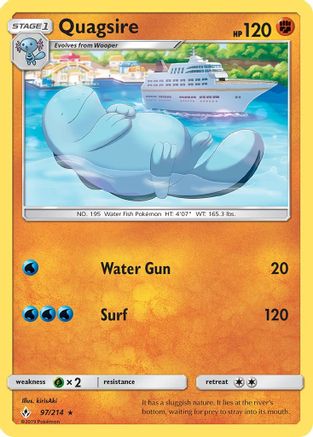 Quagsire 097/214 SM Unbroken Bonds - Rare