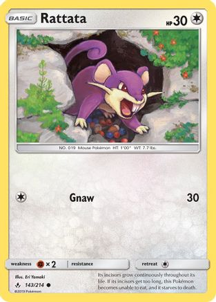 Rattata 143/214 SM Unbroken Bonds - Common