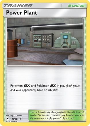 Power Plant 183/214 - Reverse Holofoil SM Unbroken Bonds - Uncommon