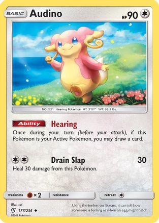 Audino 177/236 - Reverse Holofoil SM Unified Minds - Uncommon