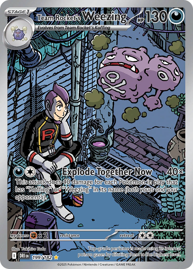 Team Rocket's Weezing - 199/182 - Illustration Rare