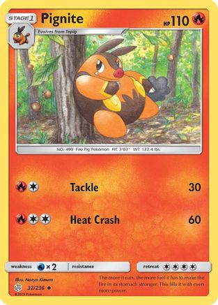 Pignite 032/236 - Reverse Holofoil SM Cosmic Eclipse - Uncommon