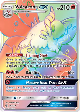 Volcarona GX (Secret) 252 - Holofoil SM Cosmic Eclipse - Secret Rare