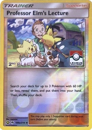 Professor Elm's Lecture 188a/214 - Reverse Holofoil League & Championship Cards - Promo