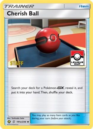 Cherish Ball 191a/236 - Reverse Holofoil League & Championship Cards - Promo