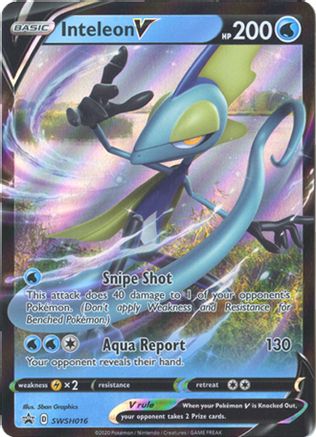 Inteleon V SWSH016 - Holofoil SWSH Sword & Shield Promo Cards - Promo