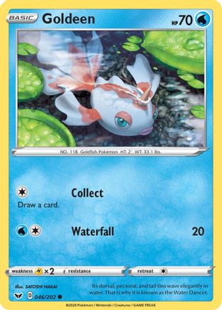 Goldeen (046) 046/202 - Reverse Holofoil SWSH01 Sword & Shield Base Set - Common