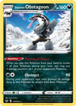 Galarian Obstagoon 119/202 Deck Exclusives - Rare