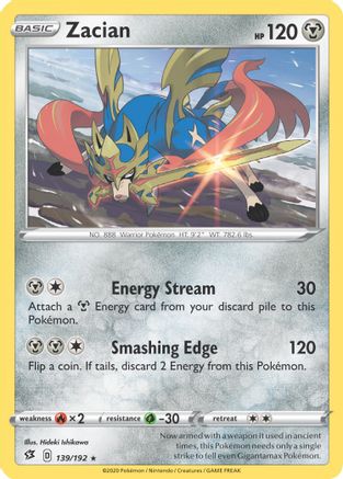 Zacian 139/192 - Holofoil Deck Exclusives - Holo Rare