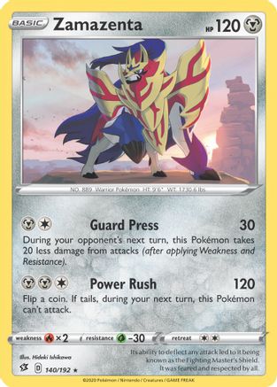 Zamazenta 140/192 - Holofoil Deck Exclusives - Holo Rare