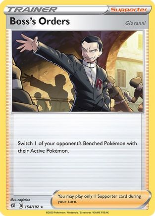 Boss's Orders 154/192 - Holofoil SWSH02 Rebel Clash - Holo Rare