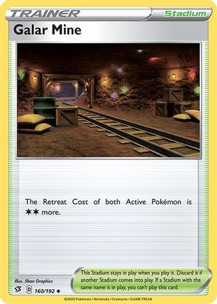 Galar Mine 160/192 - Reverse Holofoil SWSH02 Rebel Clash - Uncommon