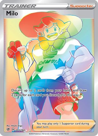 Milo (Secret) 201 - Holofoil SWSH02 Rebel Clash - Secret Rare
