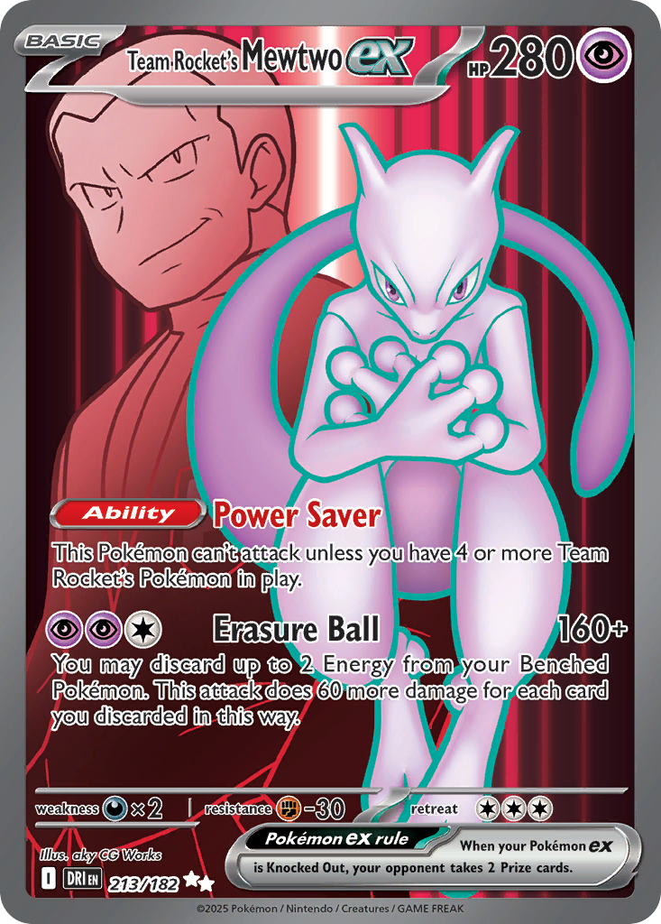 Team Rocket's Mewtwo ex - 213/182 - Ultra Rare