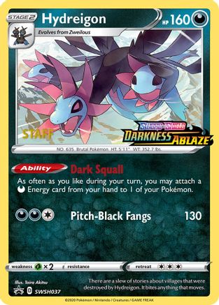 Hydreigon SWSH037 - Holofoil SWSH Sword & Shield Promo Cards - Promo
