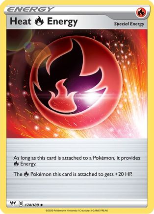 Heat R Energy 174/189 SWSH03 Darkness Ablaze - Uncommon