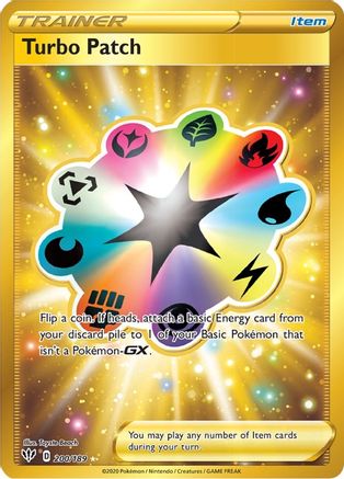 Turbo Patch (Secret) 200/189 - Holofoil SWSH03 Darkness Ablaze - Secret Rare