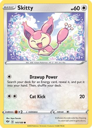Skitty 141/189 SWSH03 Darkness Ablaze - Common