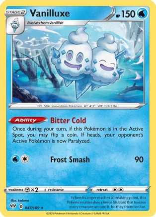Vanilluxe 047/189 SWSH03 Darkness Ablaze - Rare