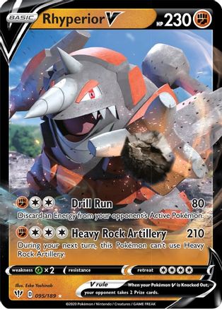 Rhyperior V 095/189 - Holofoil SWSH03 Darkness Ablaze - Ultra Rare